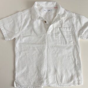 Zara Kids White Polo Shirt